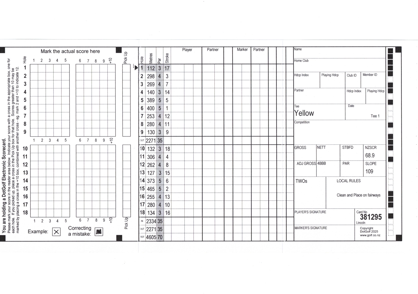 Score Card